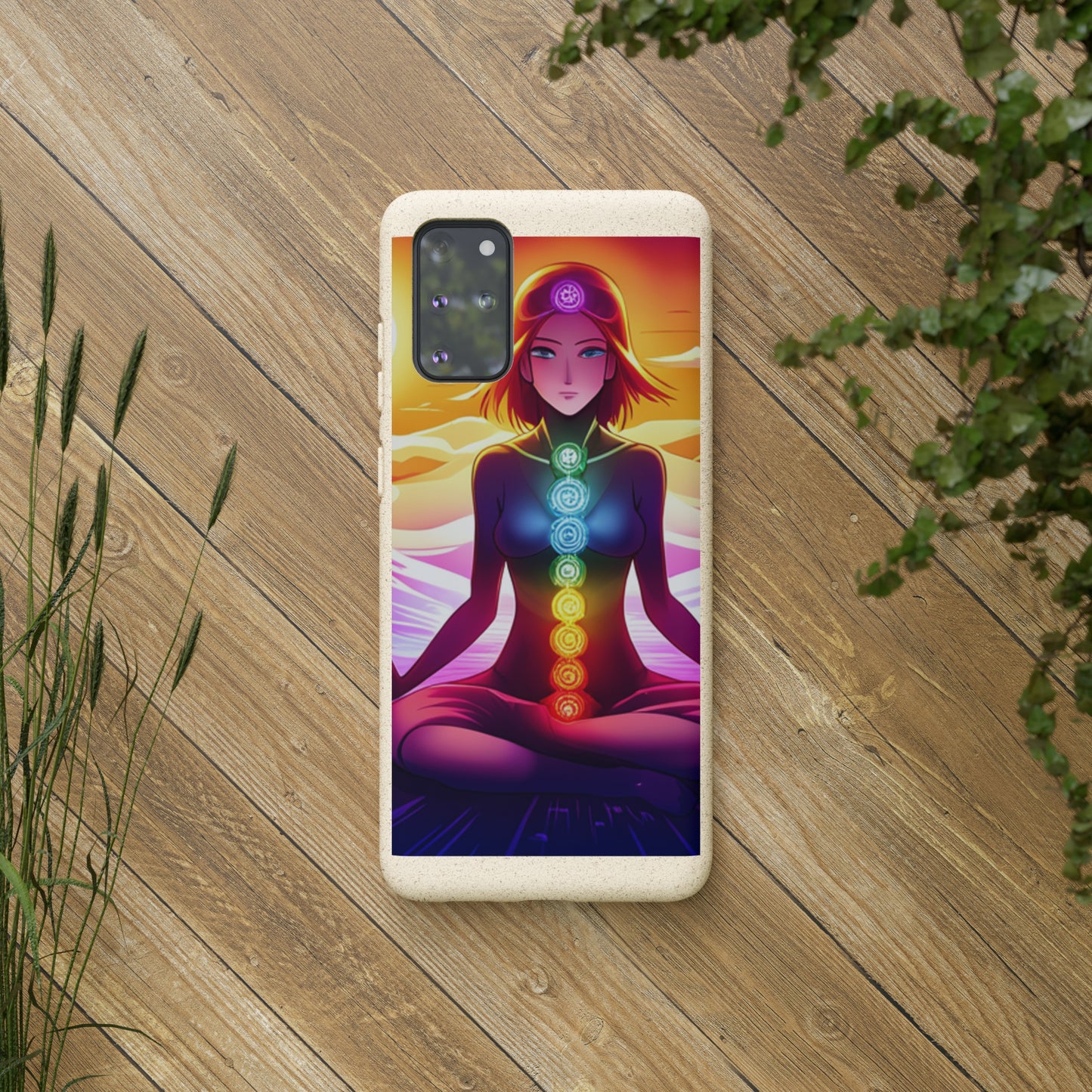Biodegradable Phone Cases - Anime meditating woman