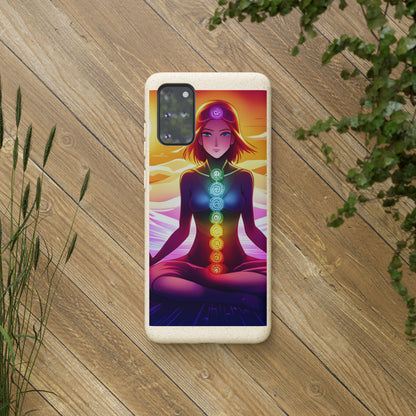 Biodegradable Phone Cases - Anime meditating woman