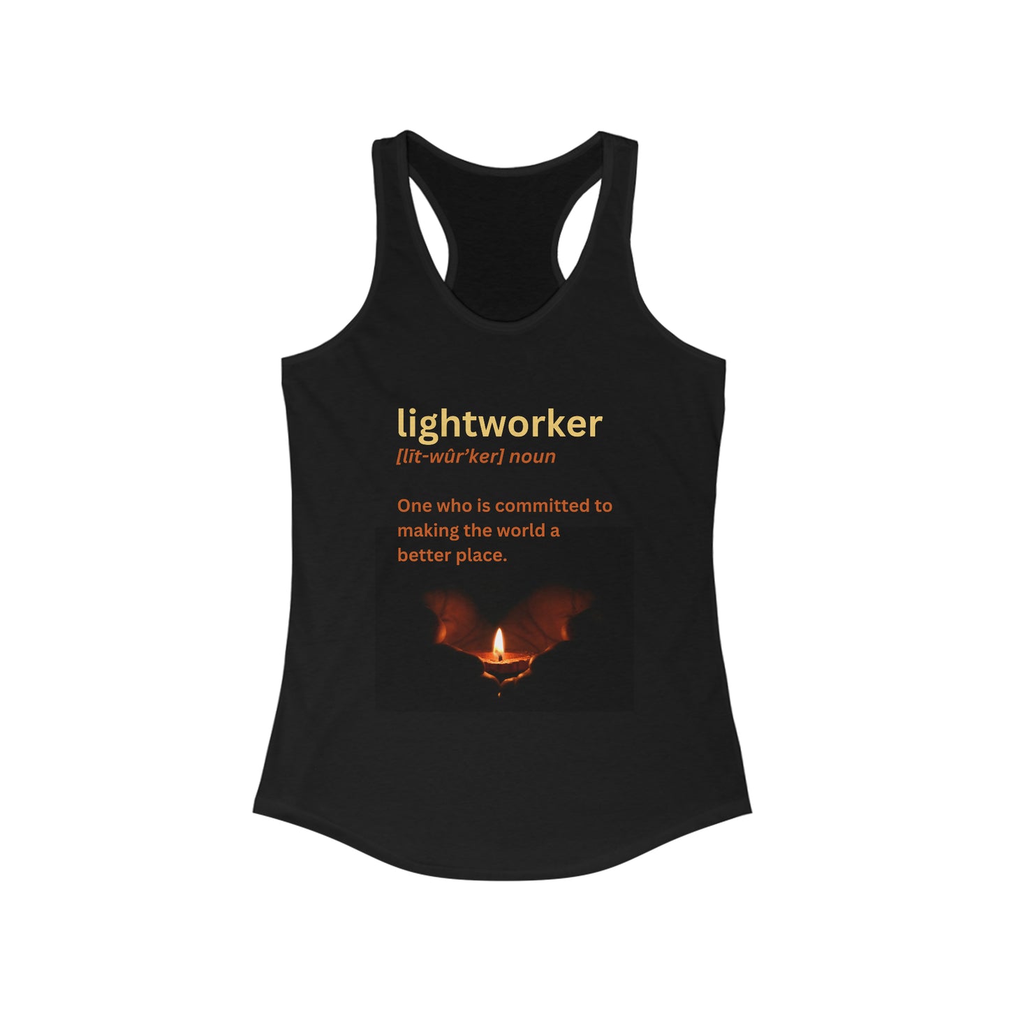 Women's Ideal Racerback Tank - Lightworker with candle