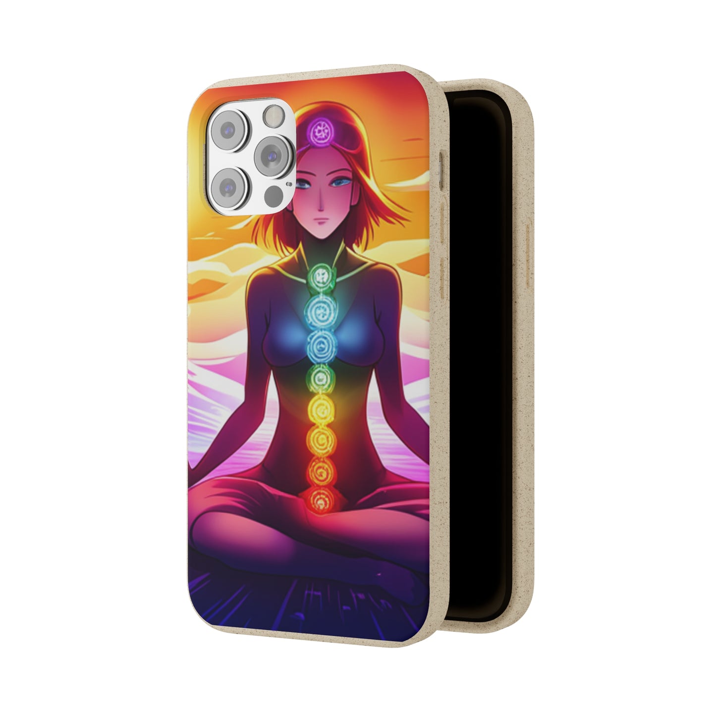 Biodegradable Phone Cases - Anime meditating woman