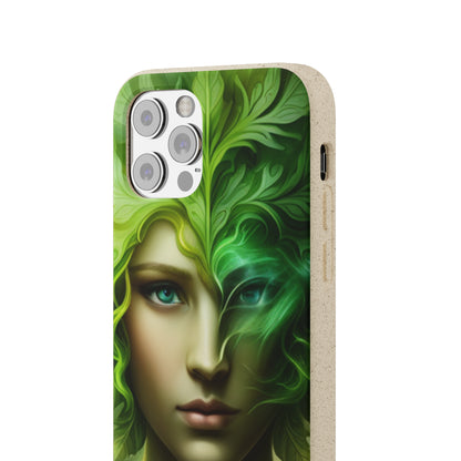 Biodegradable Phone Cases - Green Woman - Spring - Rebirth