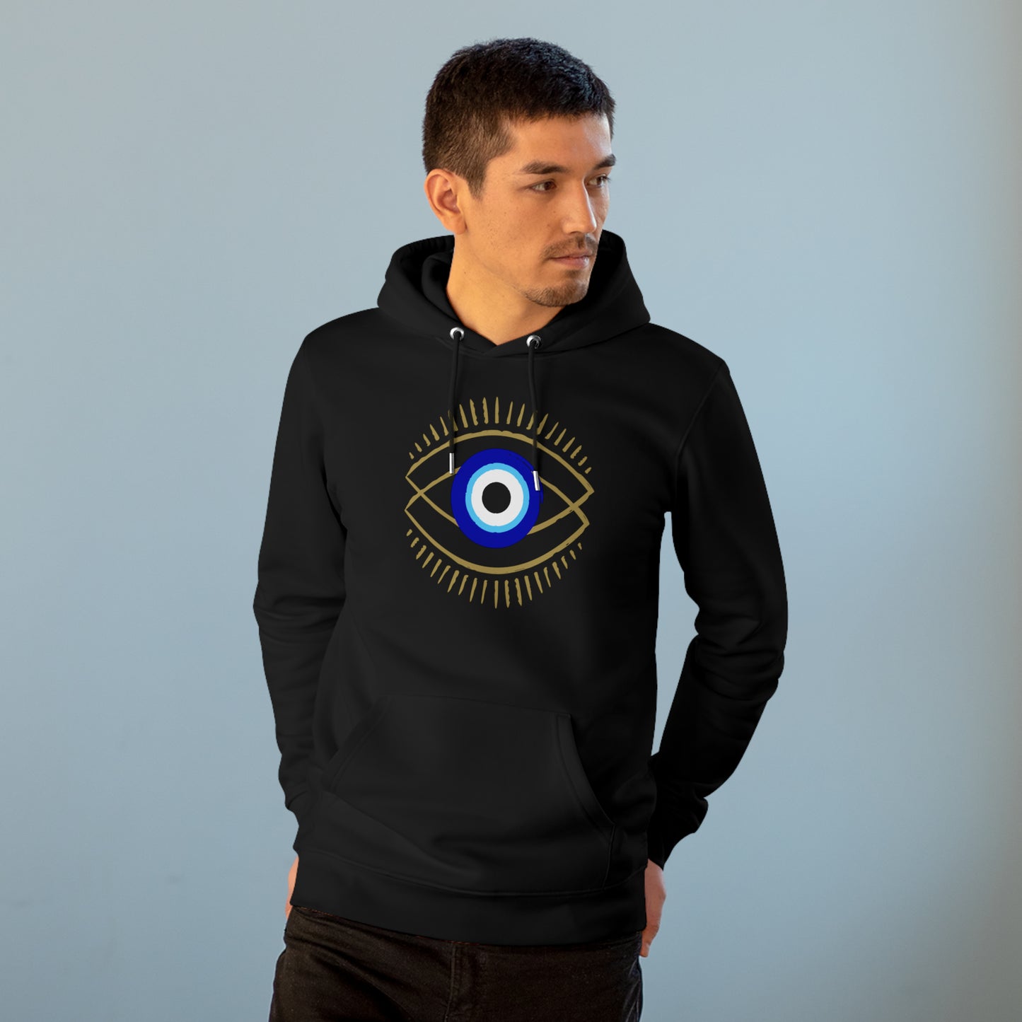 Eco-friendly Unisex Cruiser Hoodie - protective evil eye