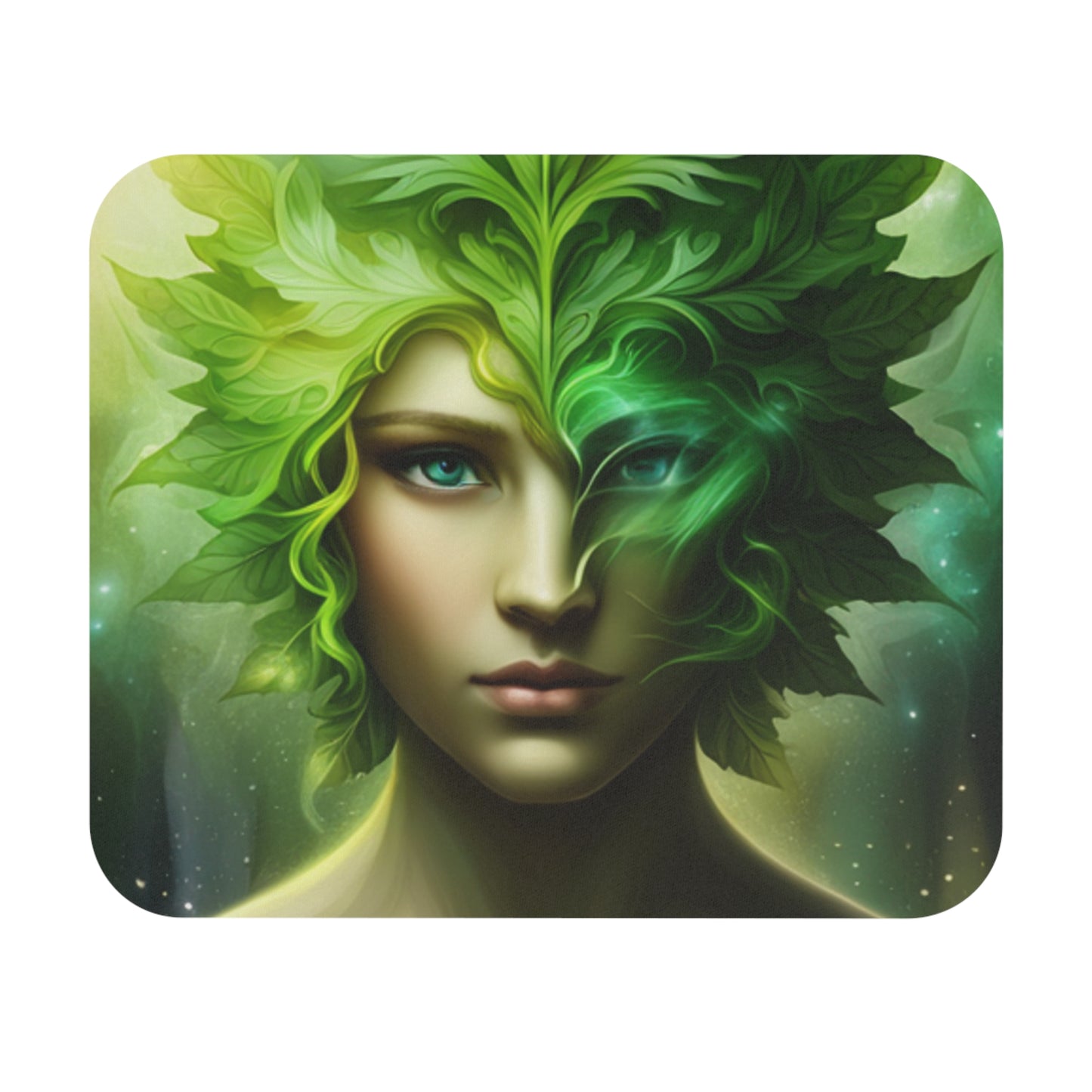 Mouse Pad (Rectangle) - Green woman