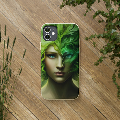 Biodegradable Phone Cases - Green Woman - Spring - Rebirth