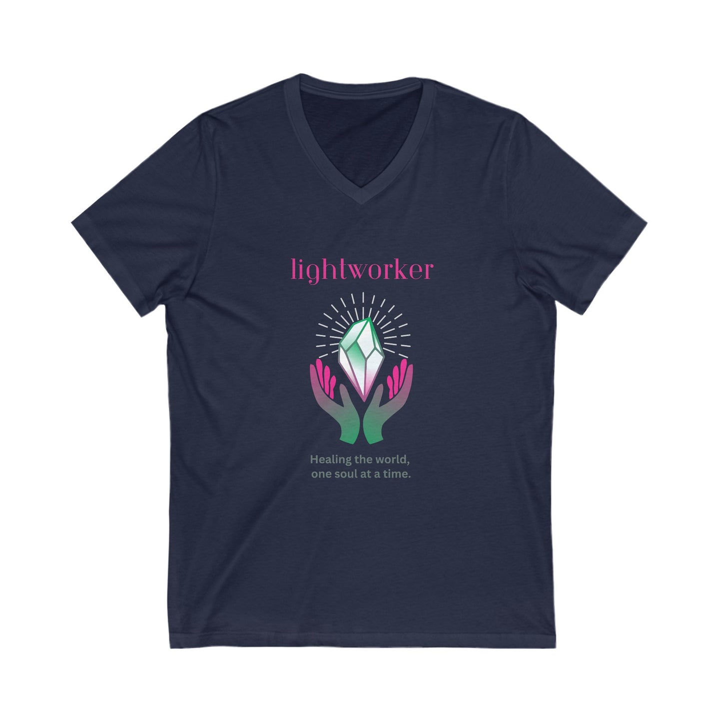 Lightworker Unisex Jersey Short Sleeve V-Neck Tee