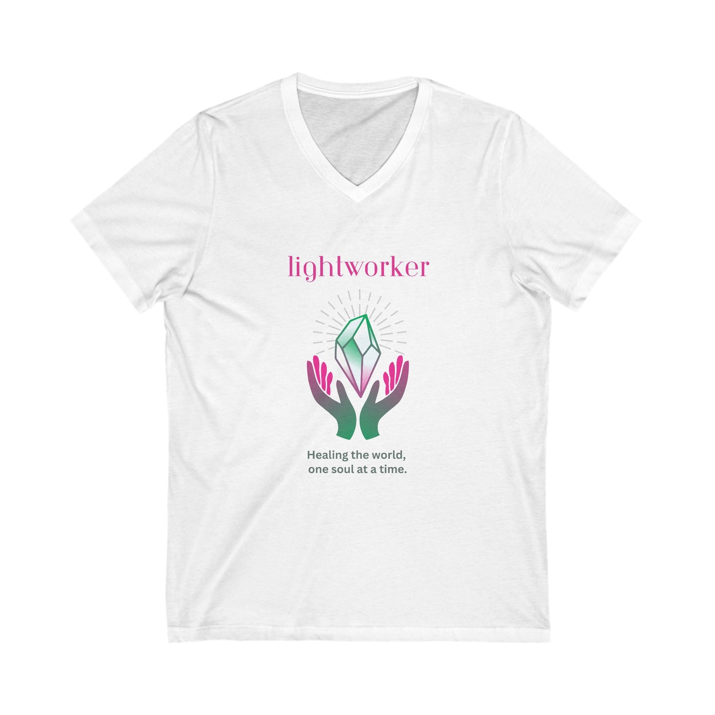 Lightworker Unisex Jersey Short Sleeve V-Neck Tee