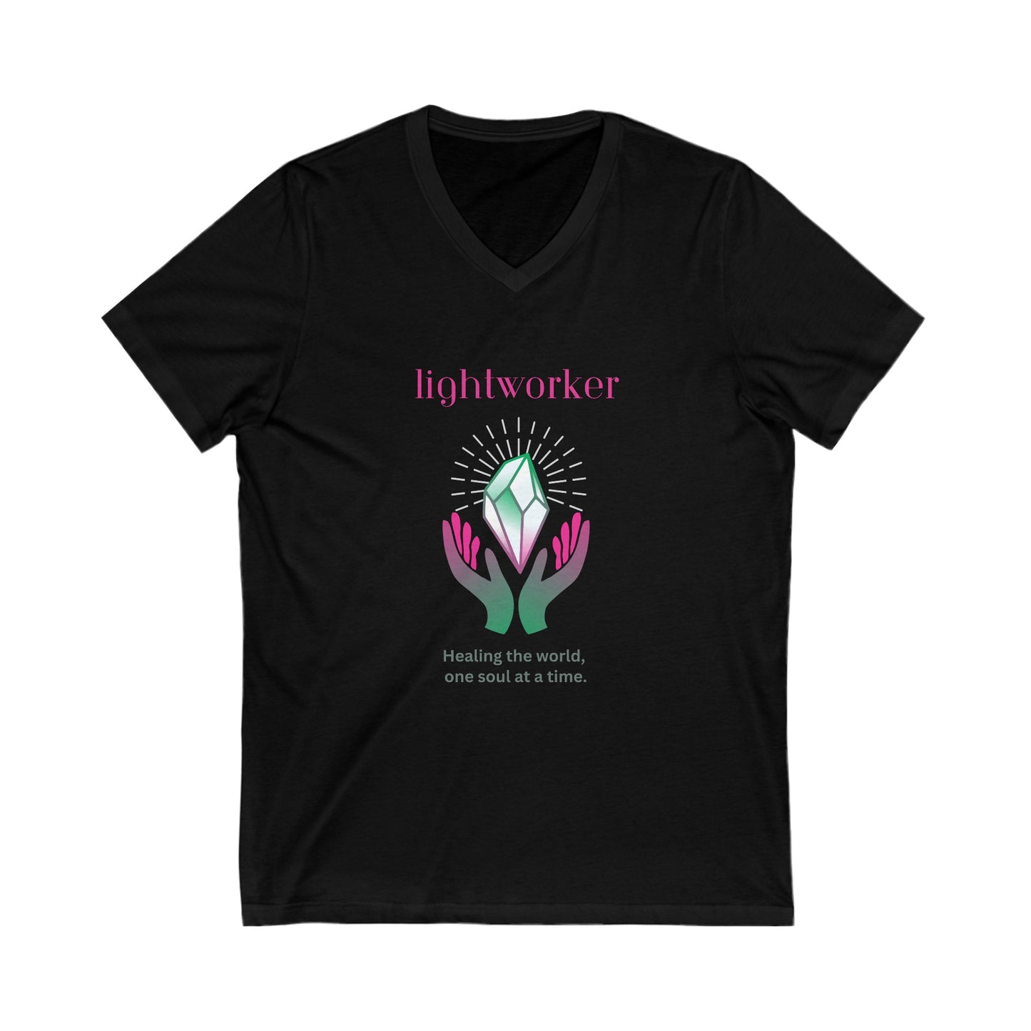 Lightworker Unisex Jersey Short Sleeve V-Neck Tee