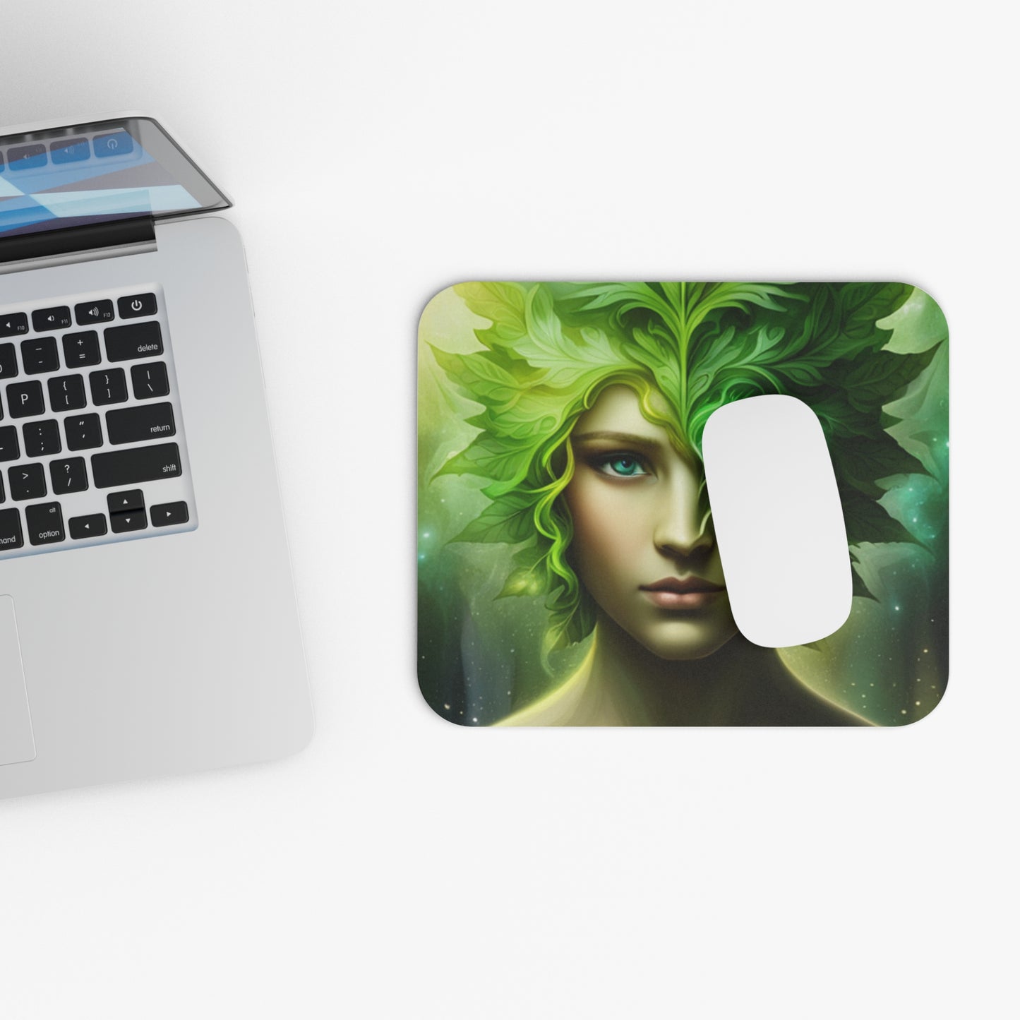Mouse Pad (Rectangle) - Green woman