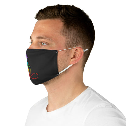 Fabric Face Mask with chakra on outlined body