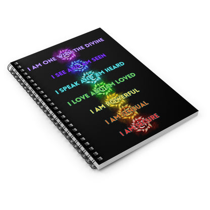 Spiral Notebook - Ruled Line - I am One with the Divine