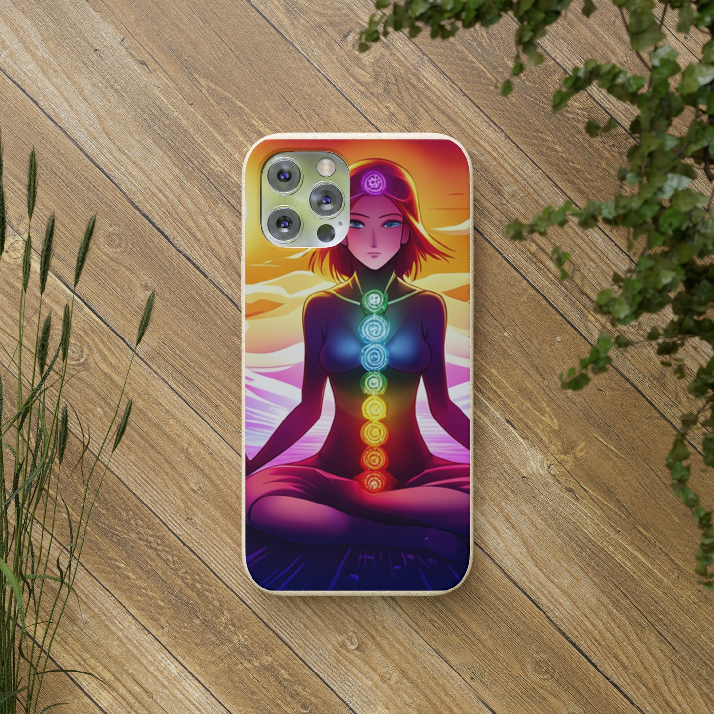 Biodegradable Phone Cases - Anime meditating woman