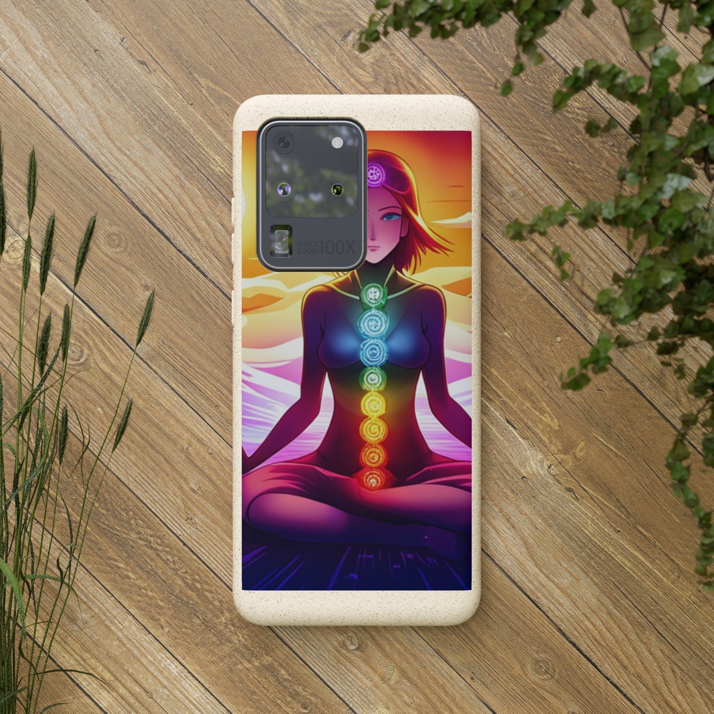 Biodegradable Phone Cases - Anime meditating woman