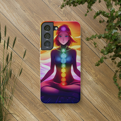Biodegradable Phone Cases - Anime meditating woman