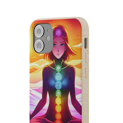 Biodegradable Phone Cases - Anime meditating woman