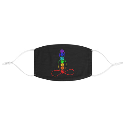 Fabric Face Mask with chakra on outlined body