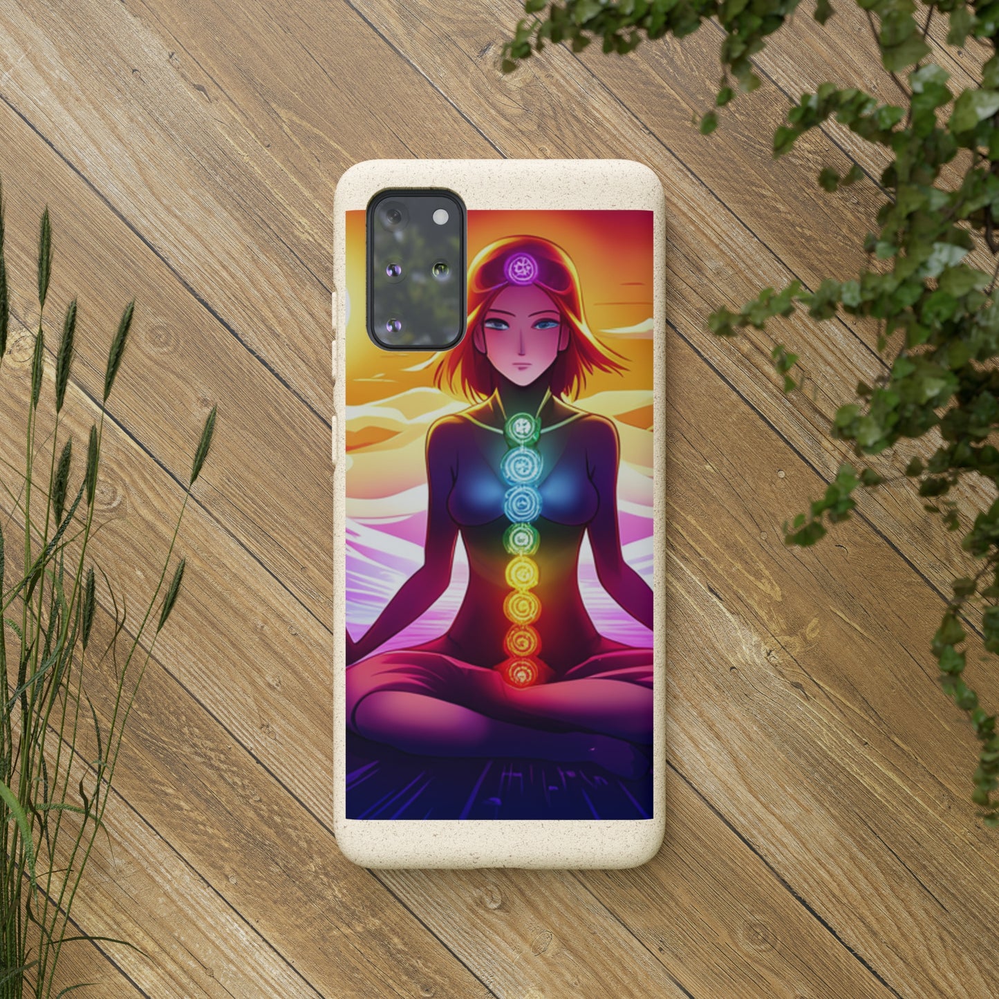 Biodegradable Phone Cases - Anime meditating woman