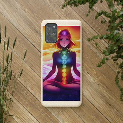 Biodegradable Phone Cases - Anime meditating woman