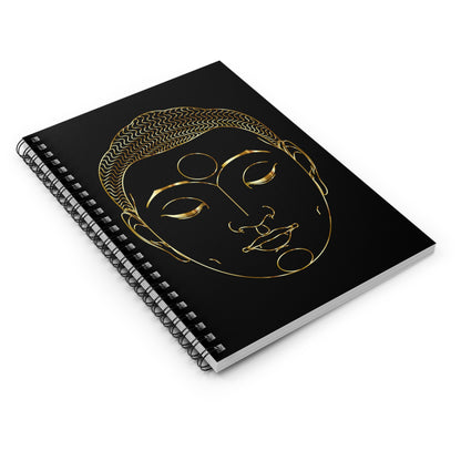Spiral Notebook - Ruled Line - Golden Buddha