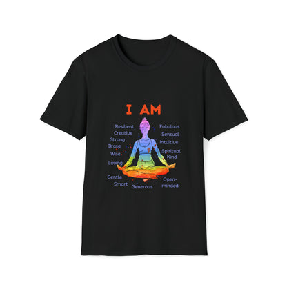 T-Shirt - Woman Meditating with Positive Affirmations