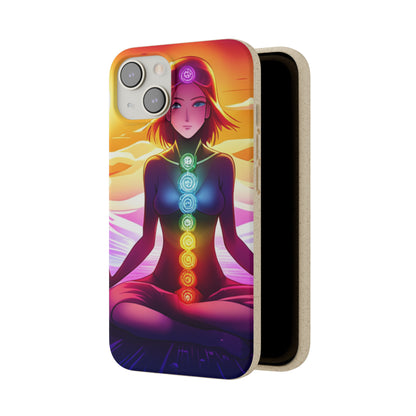 Biodegradable Phone Cases - Anime meditating woman