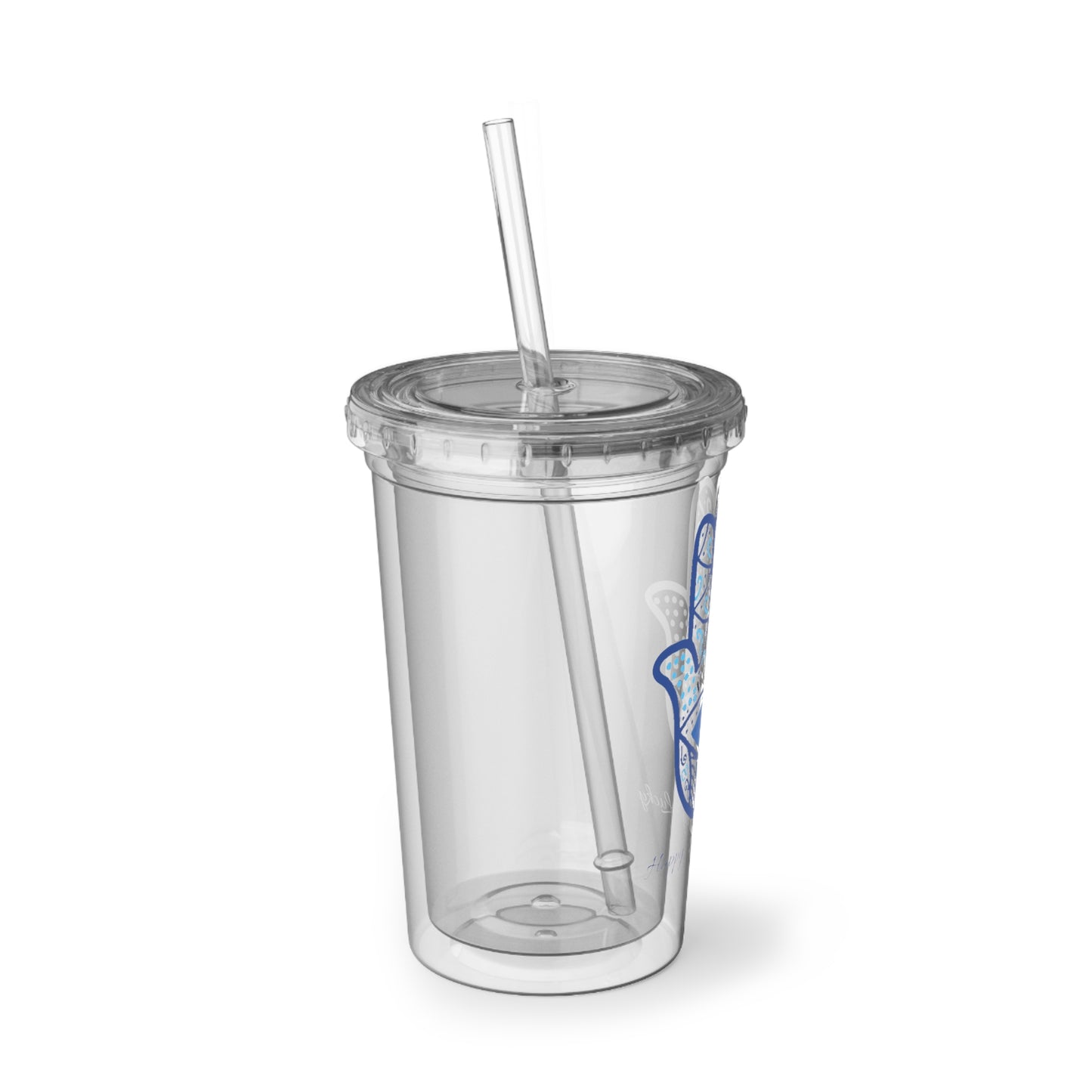Acrylic Cup - Hand of Fatima - Hamsa - Happy - Healthy - Lucky
