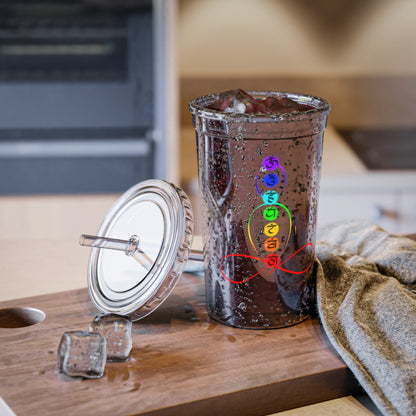 Acrylic Cup - Chakra over outlined body