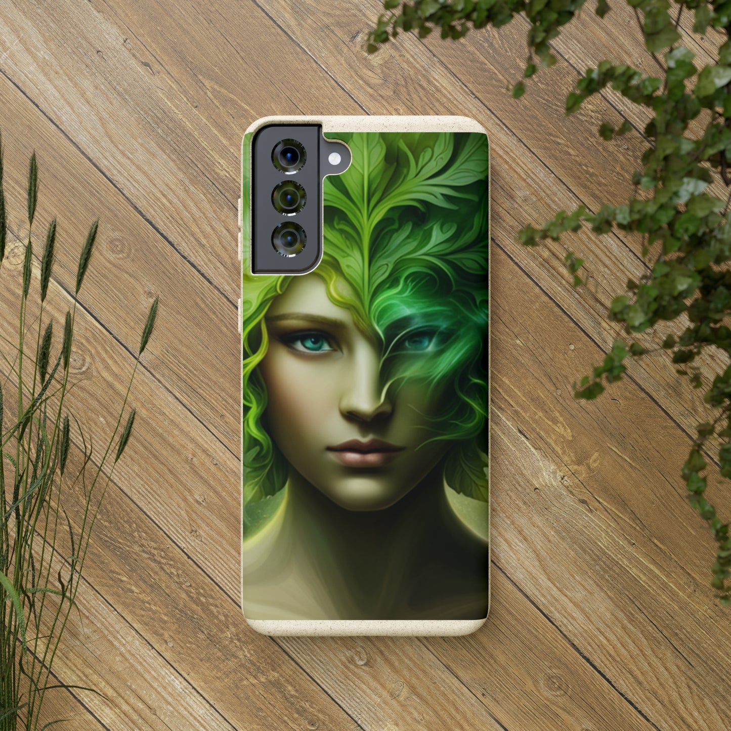 Biodegradable Phone Cases - Green Woman - Spring - Rebirth
