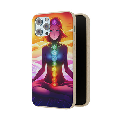 Biodegradable Phone Cases - Anime meditating woman