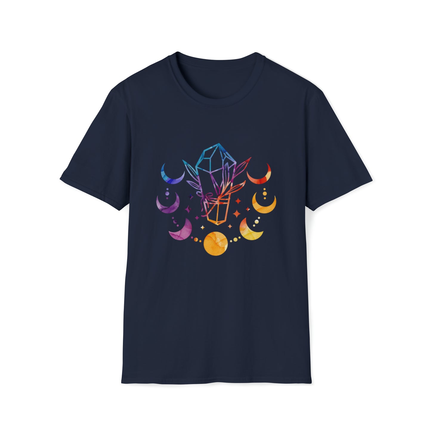 T-Shirt - Moon Phases with Crystals