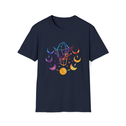 T-Shirt - Moon Phases with Crystals