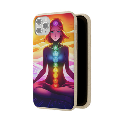Biodegradable Phone Cases - Anime meditating woman