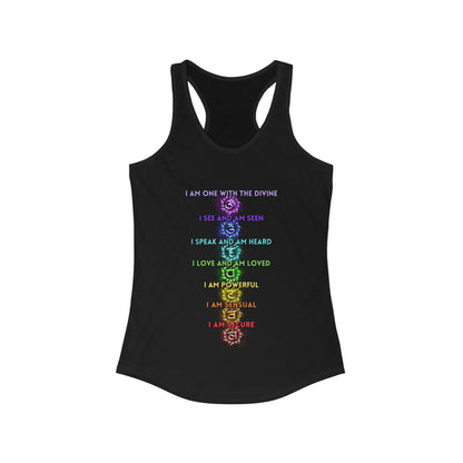 Women's Ideal Racerback Tank - I am One with the Divine