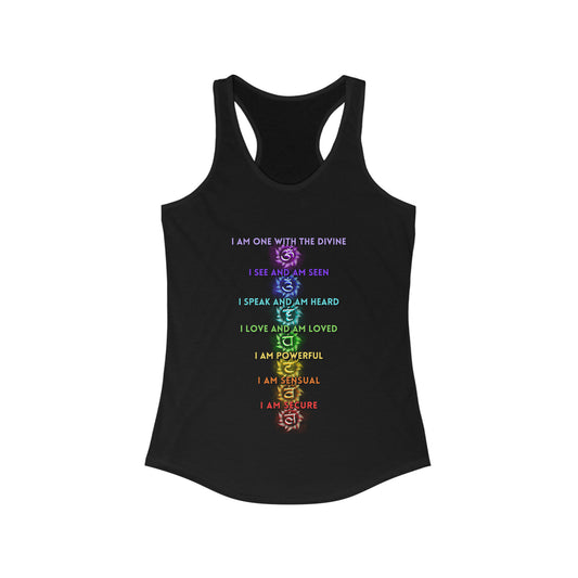 Women's Ideal Racerback Tank - I am One with the Divine