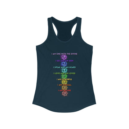 Women's Ideal Racerback Tank - I am One with the Divine