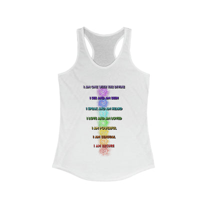 Women's Ideal Racerback Tank - I am One with the Divine