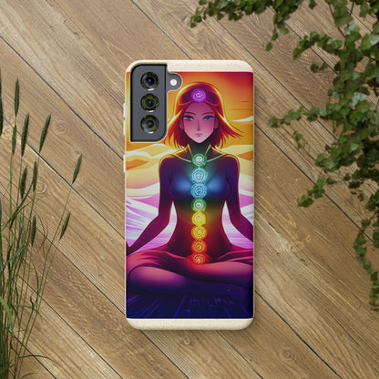 Biodegradable Phone Cases - Anime meditating woman