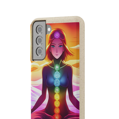 Biodegradable Phone Cases - Anime meditating woman