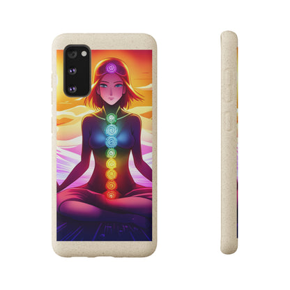 Biodegradable Phone Cases - Anime meditating woman