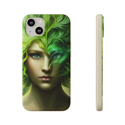Biodegradable Phone Cases - Green Woman - Spring - Rebirth