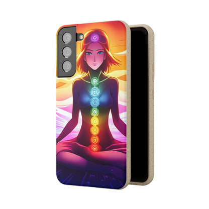 Biodegradable Phone Cases - Anime meditating woman