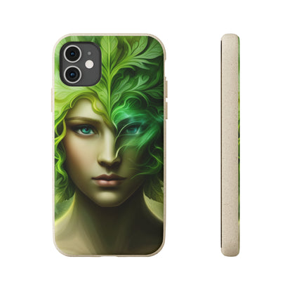 Biodegradable Phone Cases - Green Woman - Spring - Rebirth