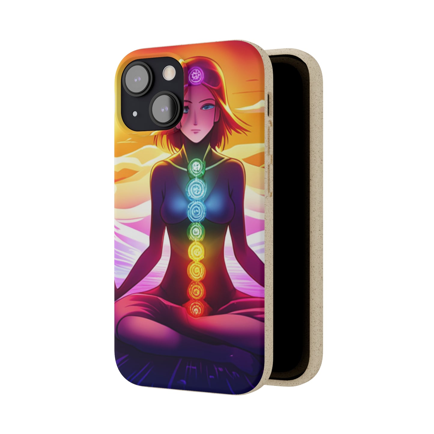 Biodegradable Phone Cases - Anime meditating woman