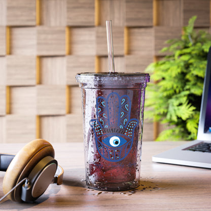 Acrylic Cup - Hand of Fatima - Hamsa - Happy - Healthy - Lucky