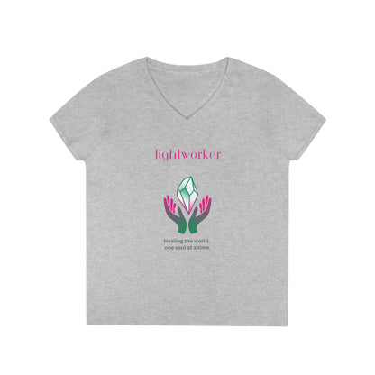 Ladies' V-Neck T-Shirt Slim Fit - Lightworker