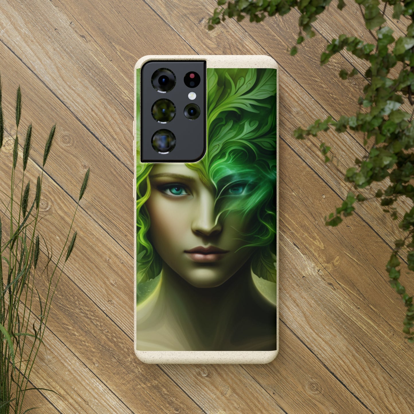Biodegradable Phone Cases - Green Woman - Spring - Rebirth