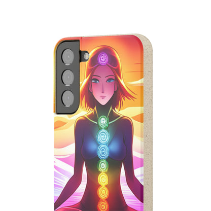 Biodegradable Phone Cases - Anime meditating woman