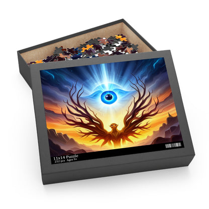 Puzzle (120, 252, 500-Piece) - Mystic Eye with Winged Beast