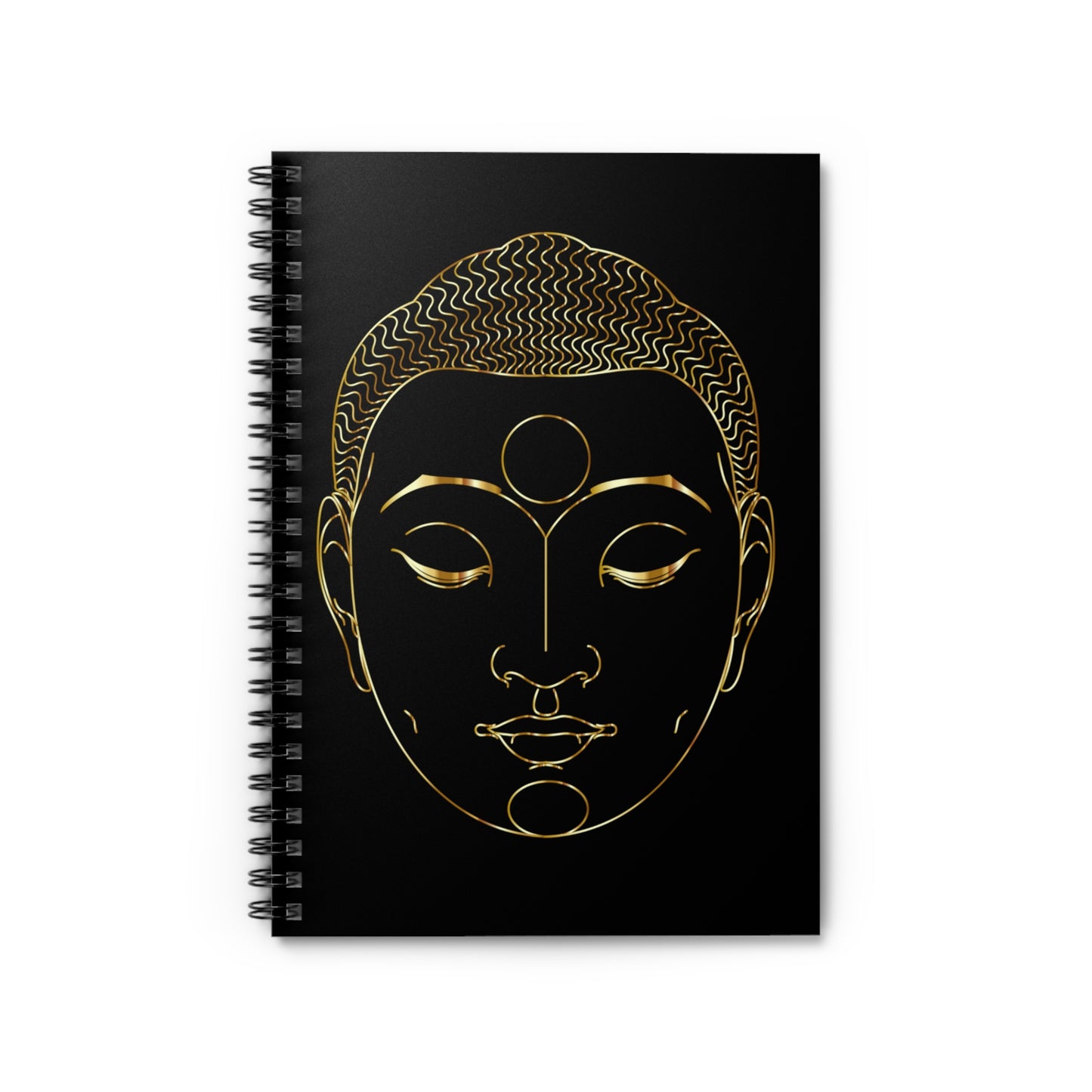 Spiral Notebook - Ruled Line - Golden Buddha