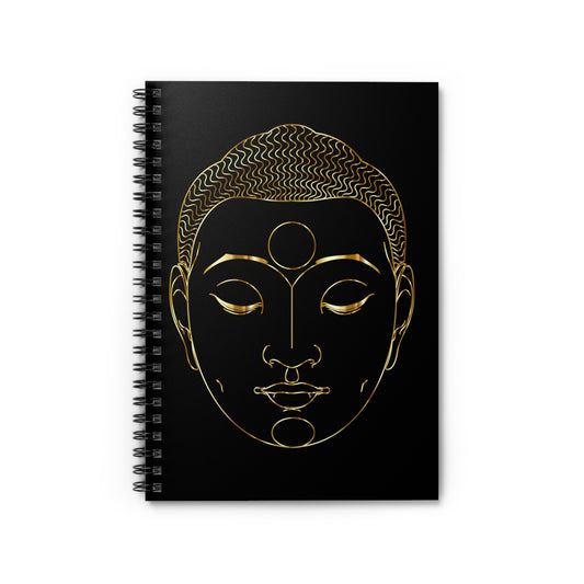 Spiral Notebook - Ruled Line - Golden Buddha