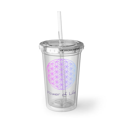 Acrylic Cup - Sacred Geometry - Flower of Life